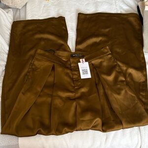 Luxurious Satin Wide Leg Trousers